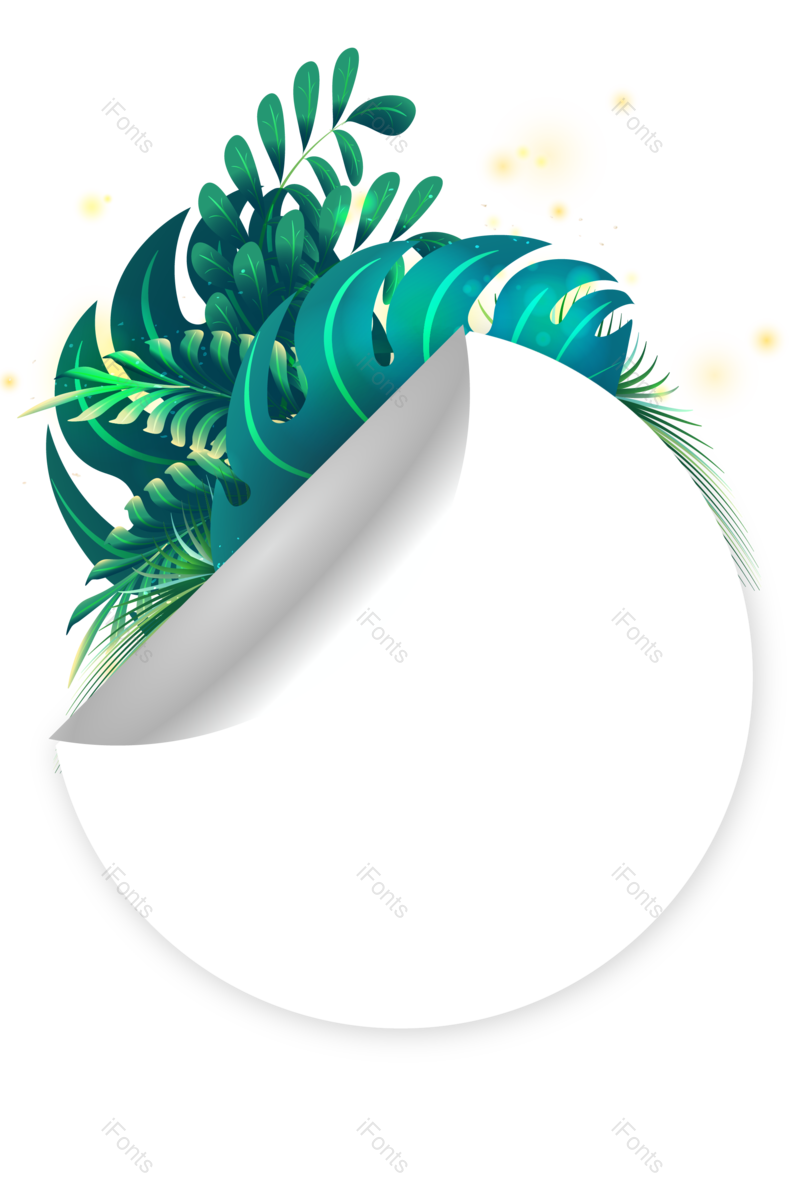 边框图片,矢量素材元素,花草PNG,树叶免抠素材
